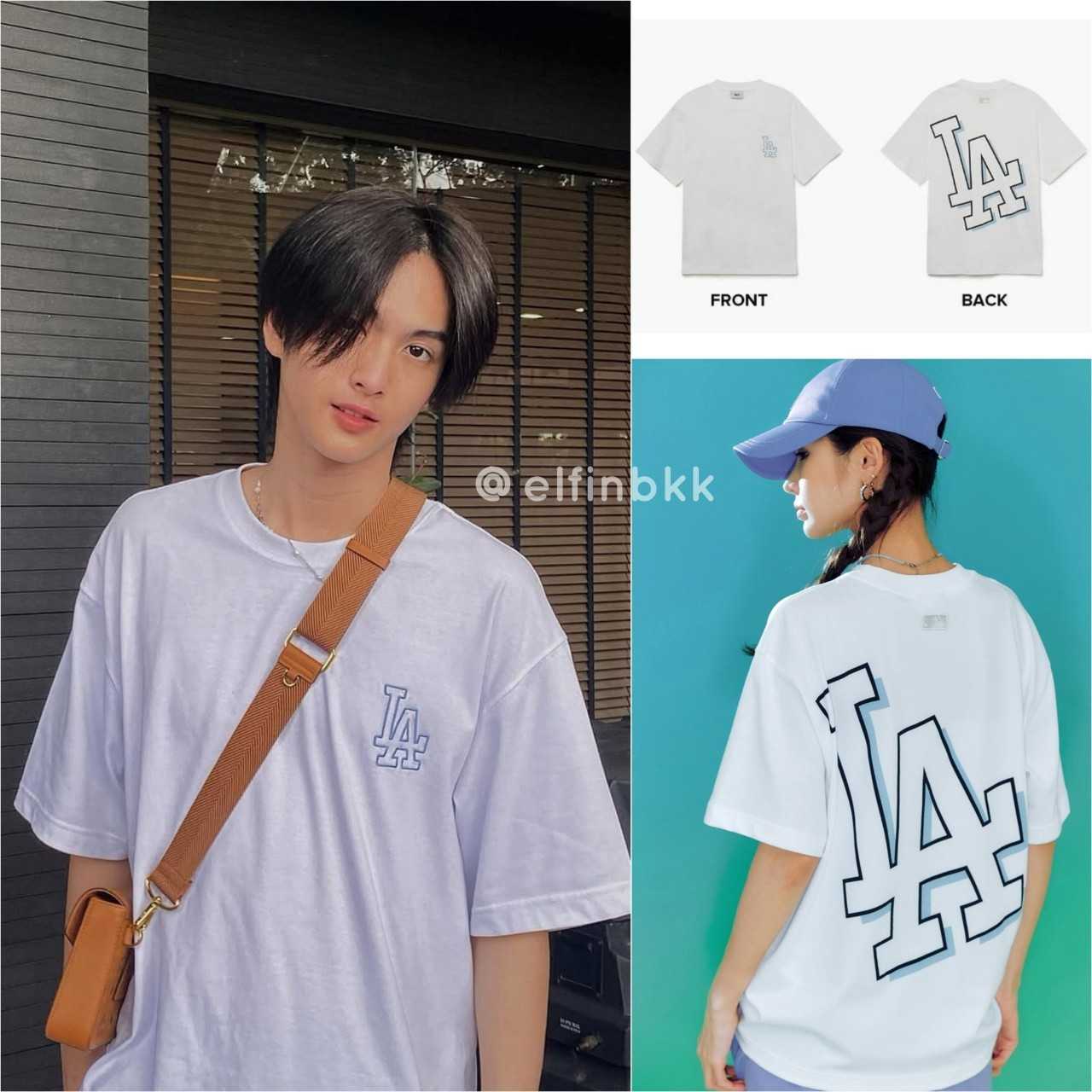 🚨Clearance Sale🚨เสื้อ MLB Mega Logo T-Shirt  เสื้อยืดโอเวอร์ไซส์ คอกลม สีม่วง/ขาว/ดำ/น้ำเงิน 