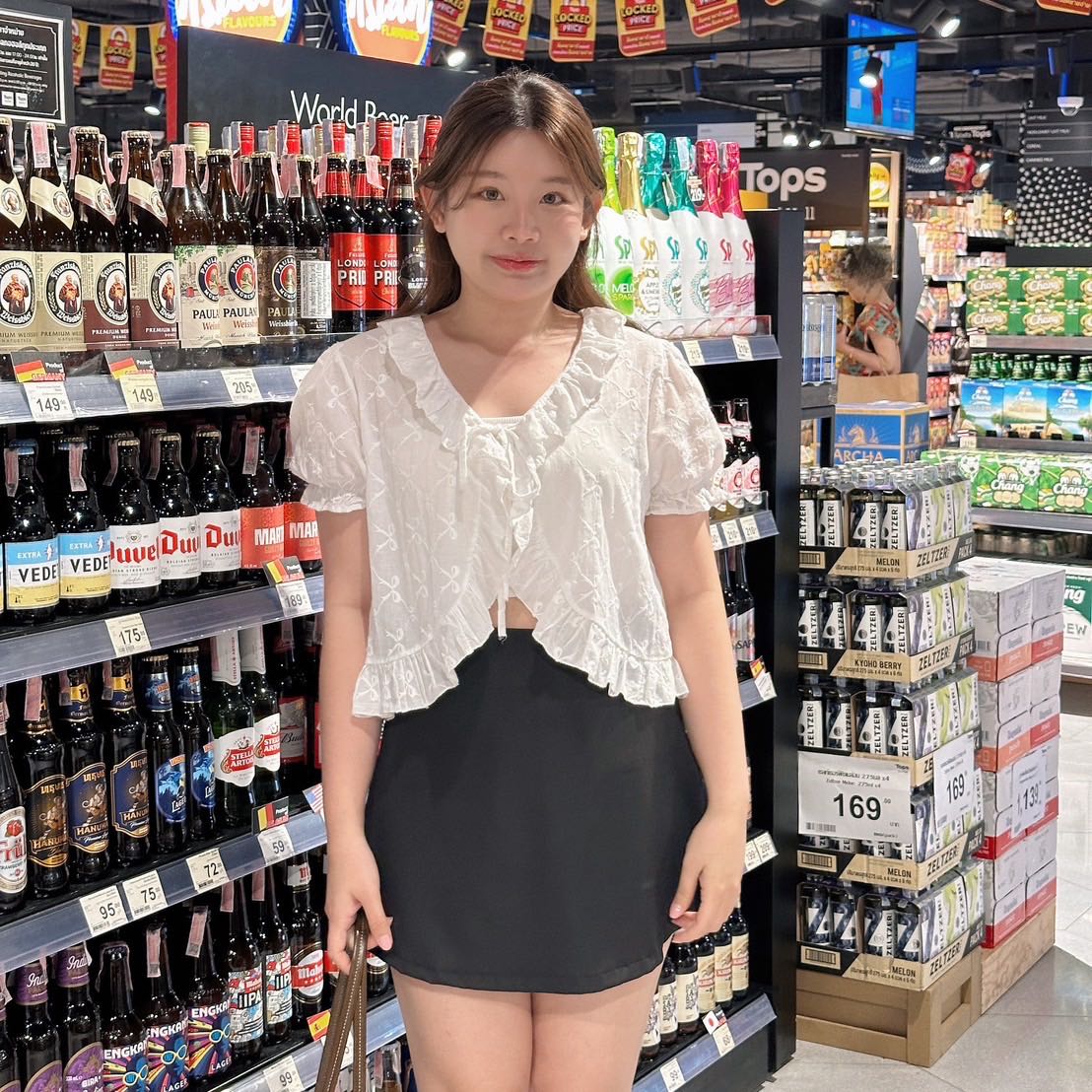 เสื้อคลุมผ้าลูกไม้ พิมพ์ลายโบว์