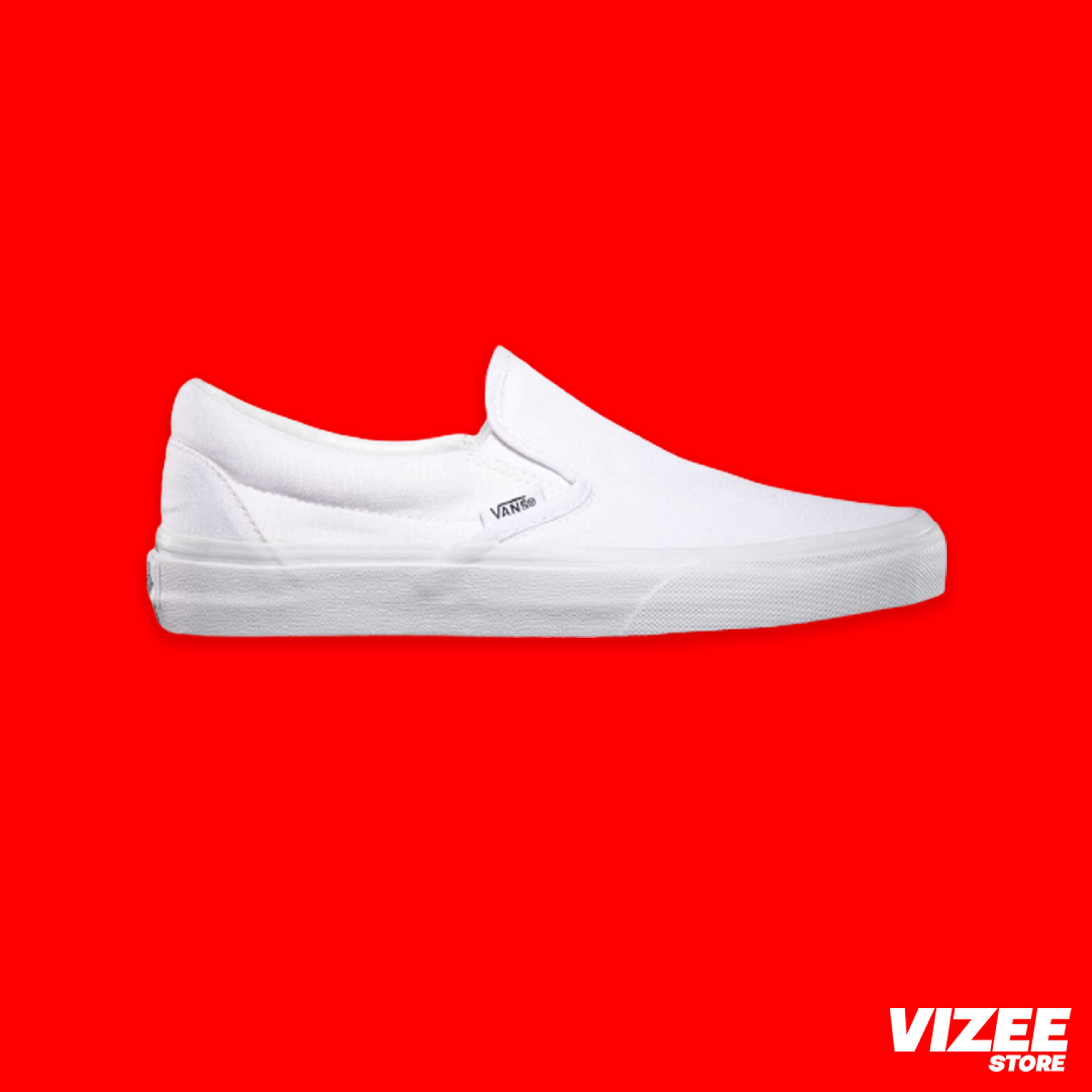 VANS SLIP ON WHITE