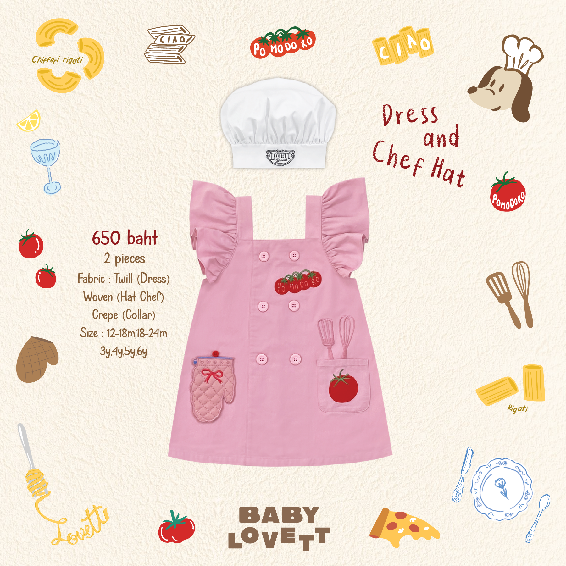 04 Bon Appétit Baby - Dress and Chef Hat