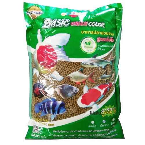 อาหารปลา Okiko Basic โอกิโกะ เบสิค อาหารปลาสวยงามสูตรเร่งโต เร่งสี ขนาด 1กก.