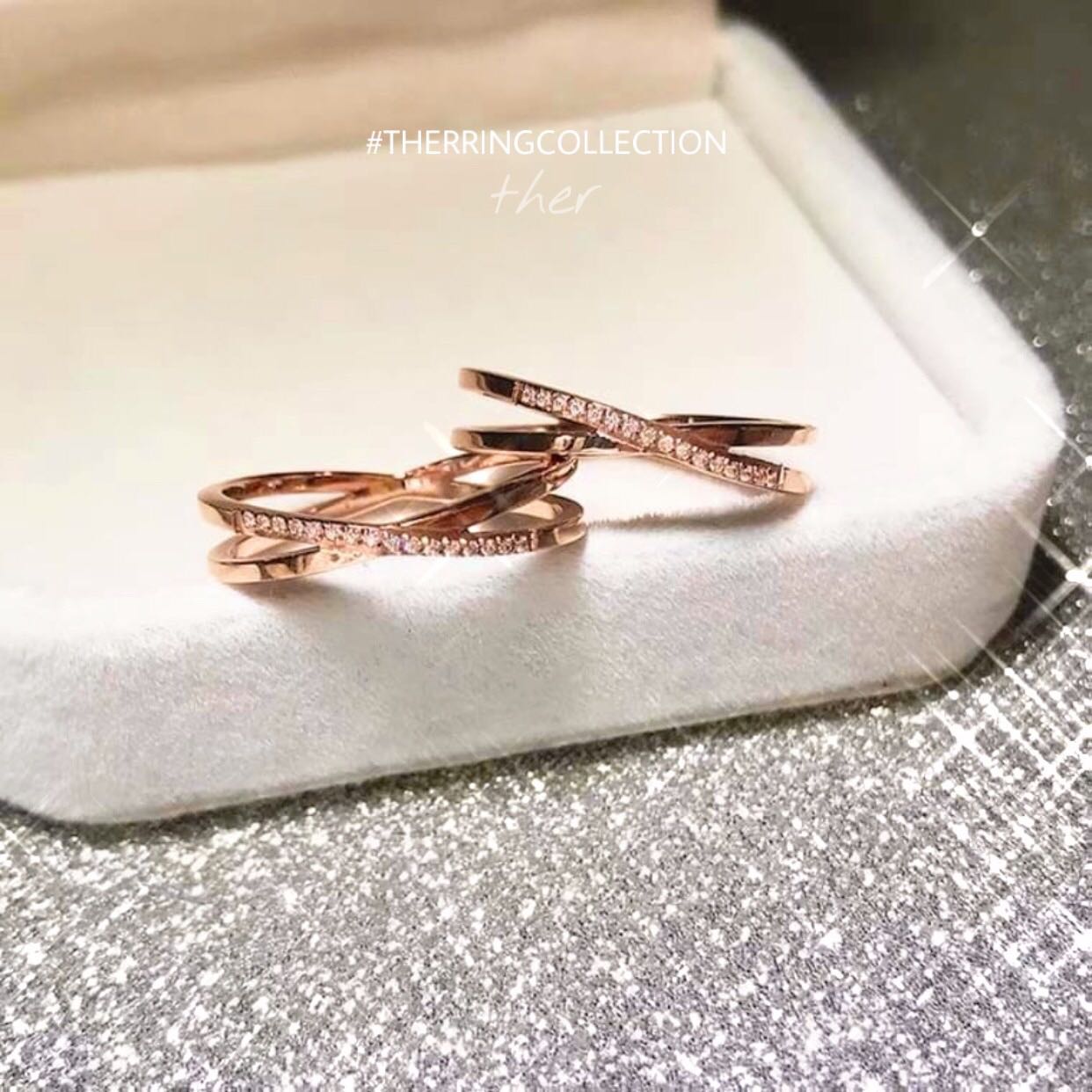 แหวน SR-42 สี rose gold (size 5-6-7-8-9) 🌈HAPPY SUMMER