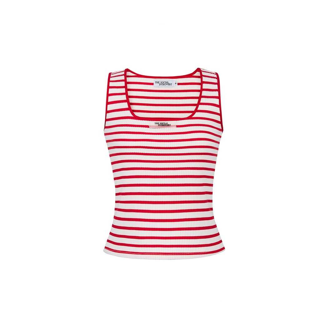 BRITTANY TANK TOP - RED STRIPES