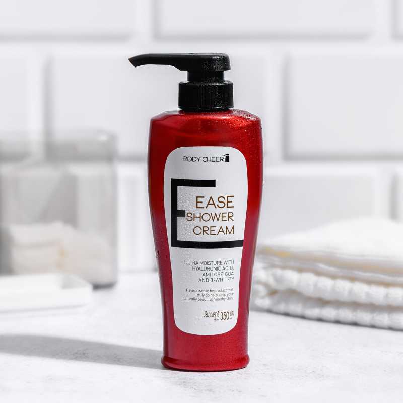 EASE SHOWER CREAM ครีมอาบน้ำสูตรเข้มข้นเพื่อผิวกระจ่างใส ทำหน้าที่ล็อกความชุ่มชื่นให้อยู่กับผิว