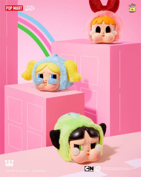 Popmart  CRYBABY x Powerpuff Girls Keychain