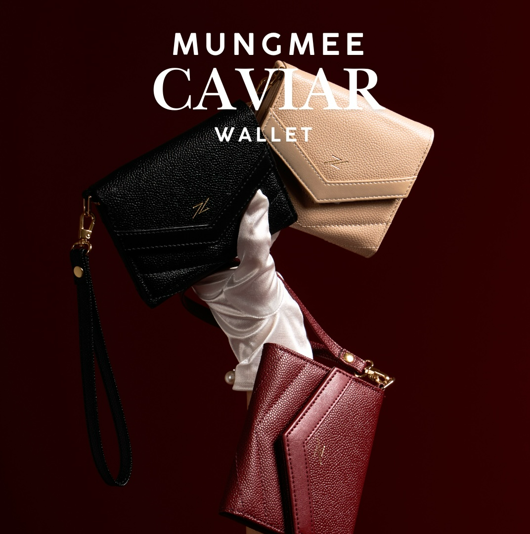 ZENE - Mungmee Caviar Wallet กระเป๋าสตางค์หนังลายคาเวียร์ กระเป๋าตังค์ กระเป๋าใบสั้น Z08