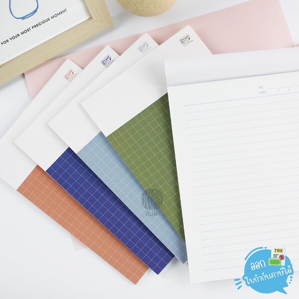 สมุดฉีก มีเส้น Elephant ขนาด A5 30แผ่น 70แกรม คละสี (1 เล่ม)