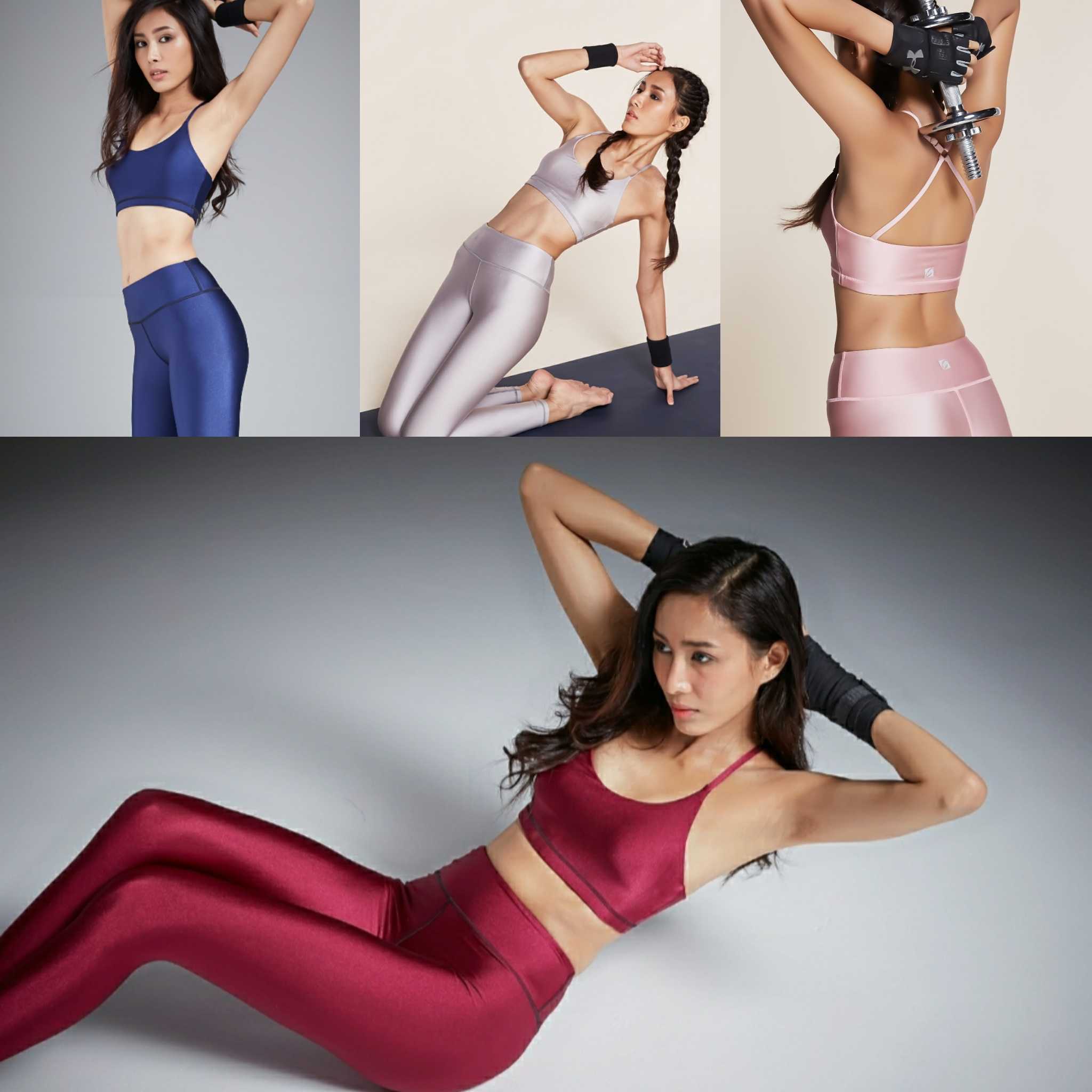 X Sports Bra สปอร์ตบรา สีเมทัลลิค