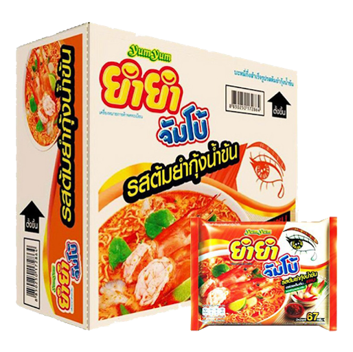 ยำยำ จัมโบ้ รสต้มยำกุ้งน้ำข้น ยกลัง 30ซอง