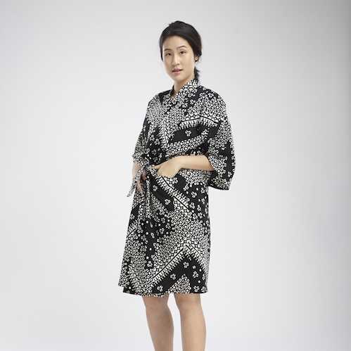QueenCows ชุดให้นม Hanna Wrap Dress (Grey)