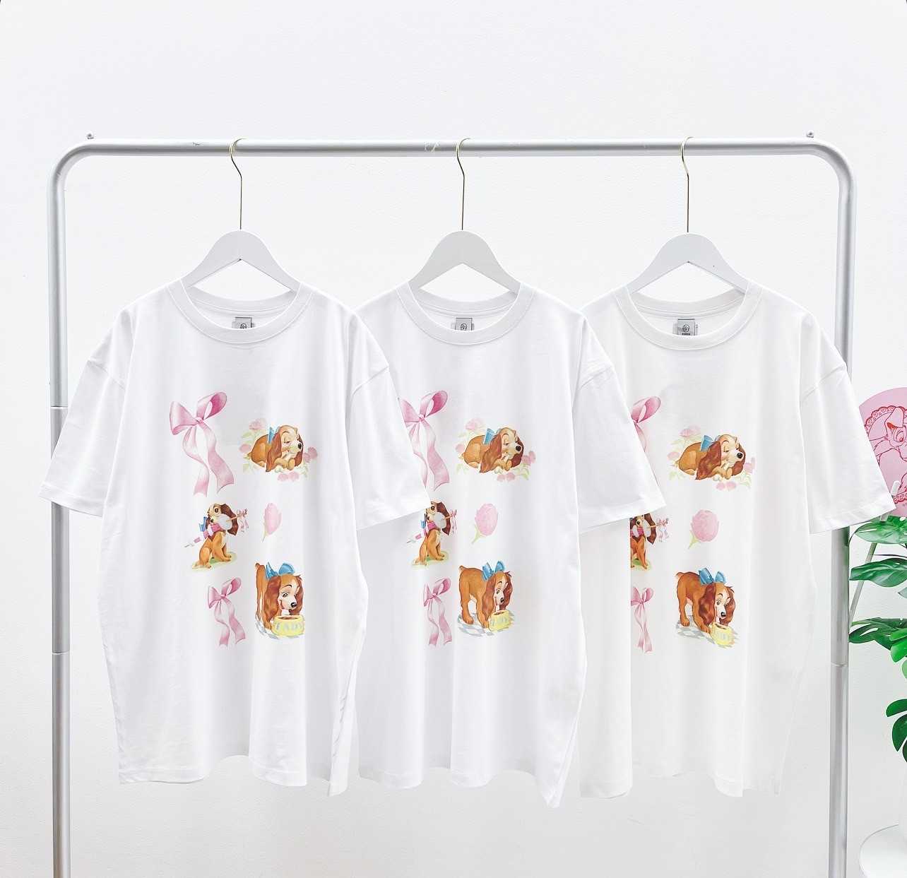 Ronron x Disney Lady Dog Moment Overfit T-Shirt (White)
