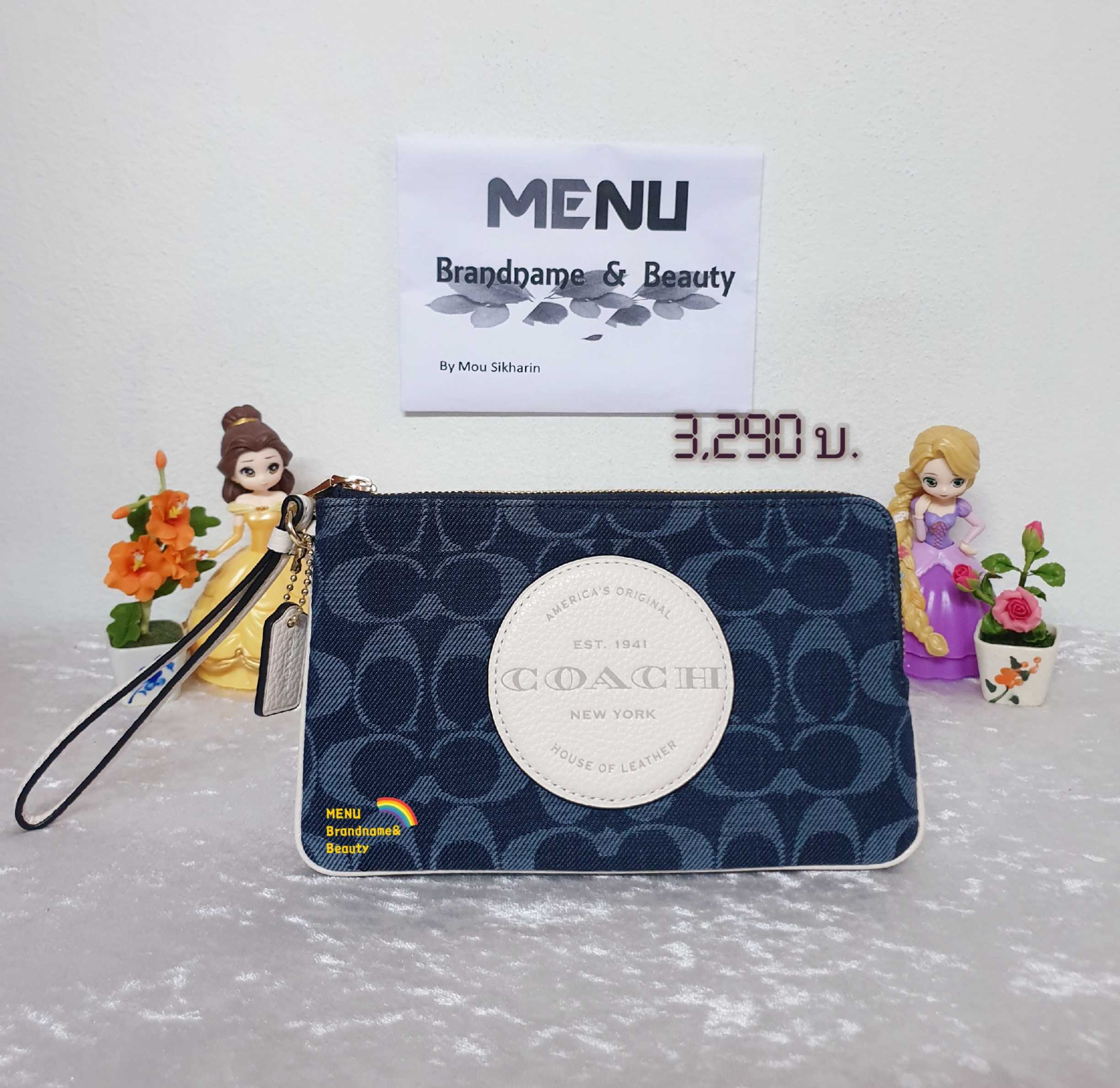 กระเป๋า COACH คล้องมือ ไซด์ L - 2 ซิป