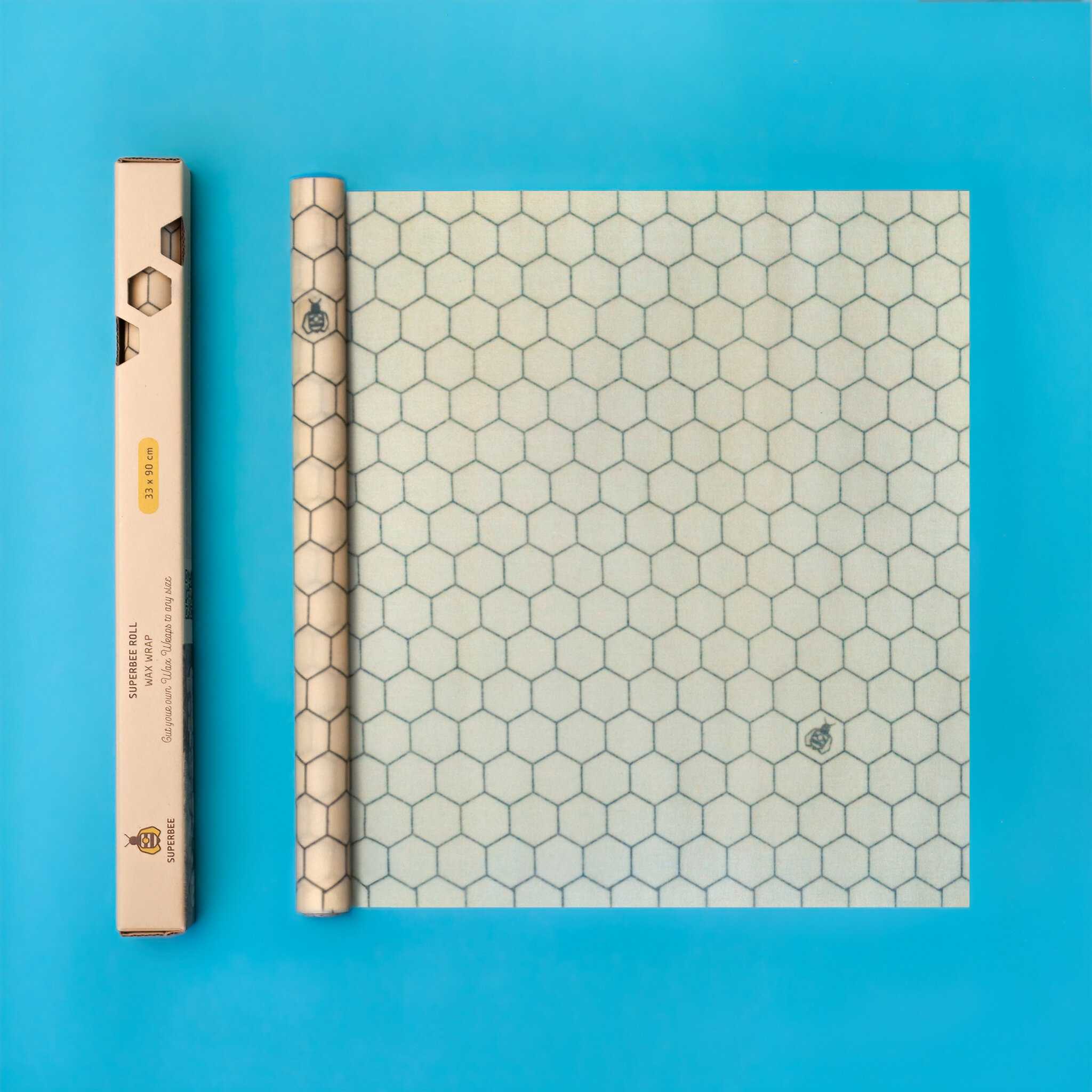 Beeswax Wrap Roll - ผ้าเคลือบไขผึ้งห่ออาหาร แบบม้วน ขนาด 33x90 ซม.