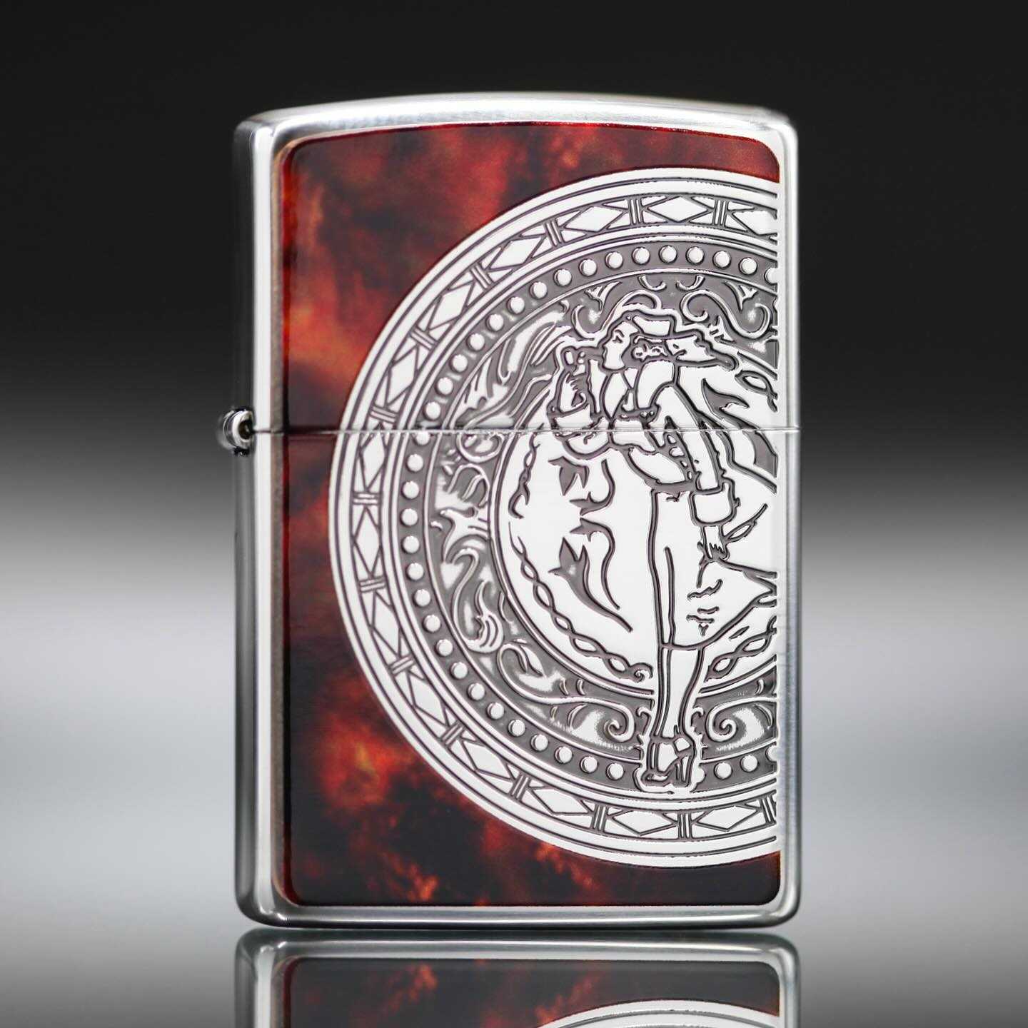 Zippo ไฟแช็กรุ่น ZJP0128 Windy Circle Pattern (Brown Marble) Limited Edition