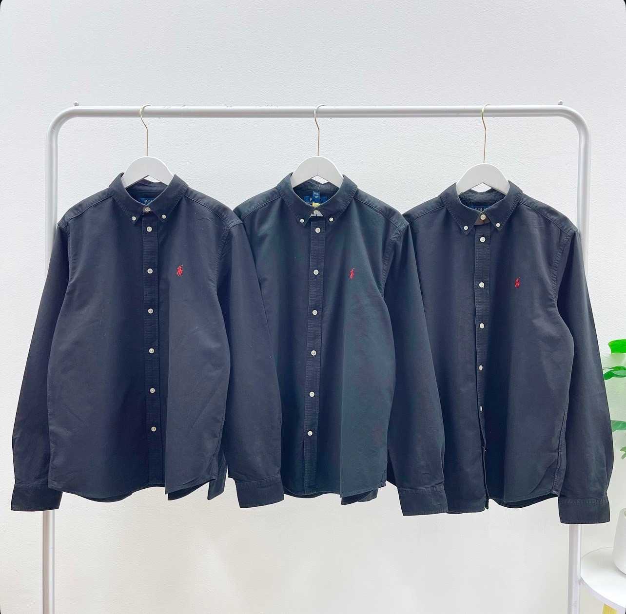 Ralph Lauren Garment-Dyed Cotton Oxford Shirt (Black)
