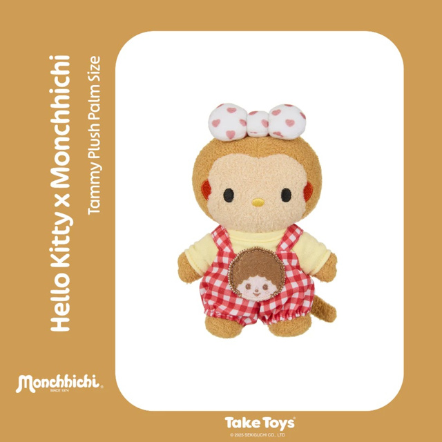 HELLO KITTY X MONCHHICHI TAMMY PLUSH(PALM SIZE)