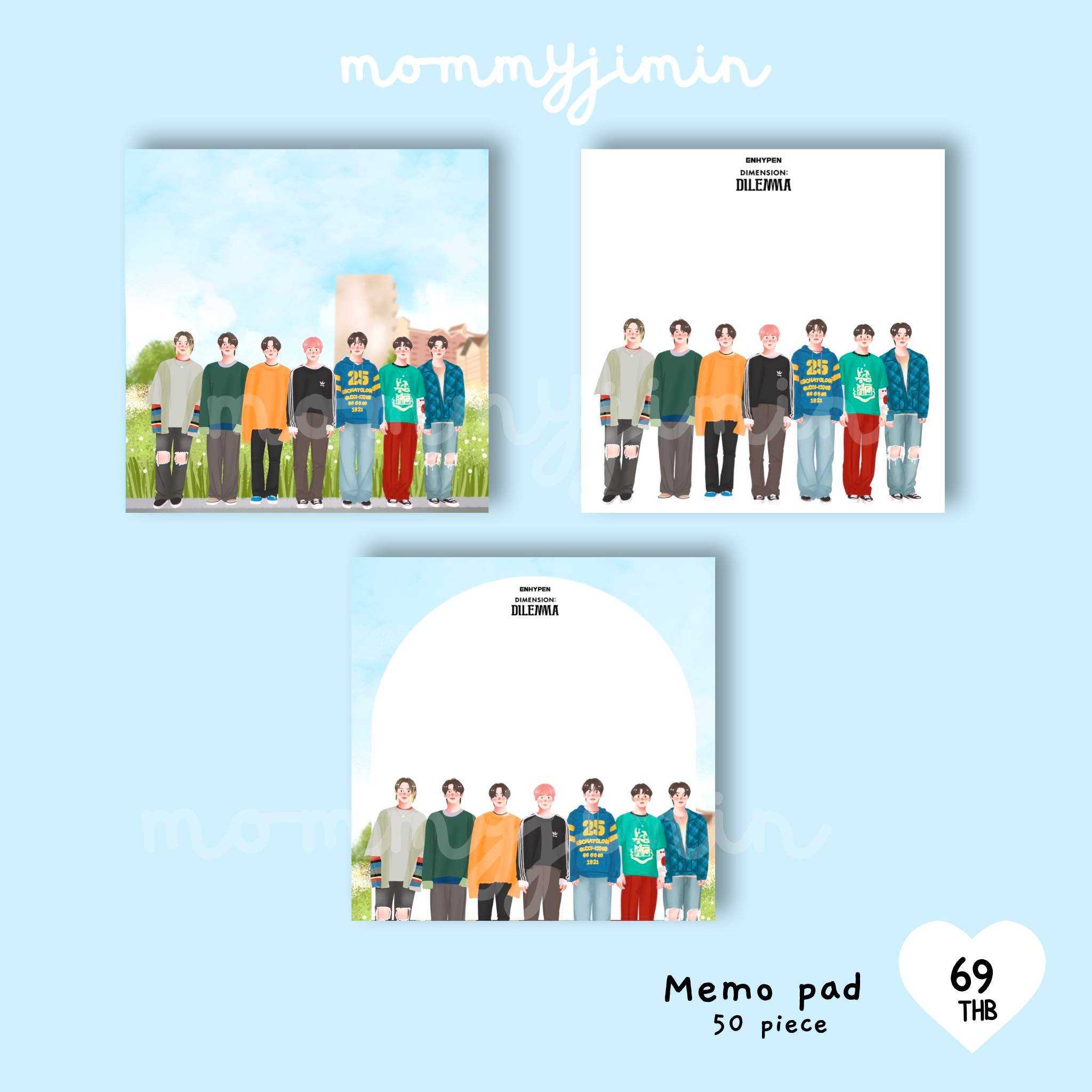 Memo Pad Enhypen Dimension:Dilemma 1 เล่มมี 3 ลาย by mommyjiminn