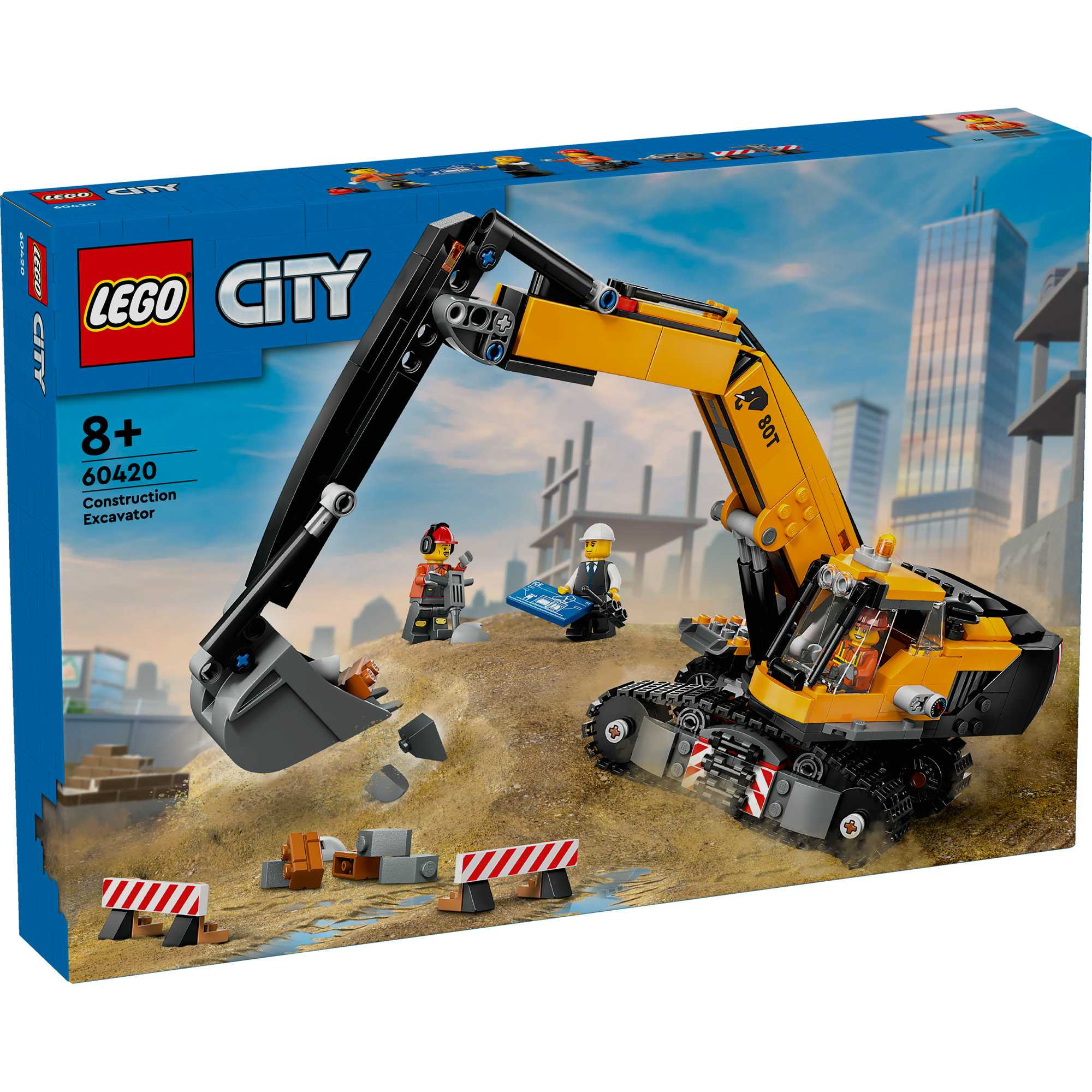 LEGO 60420 Yellow Construction Excavator V29