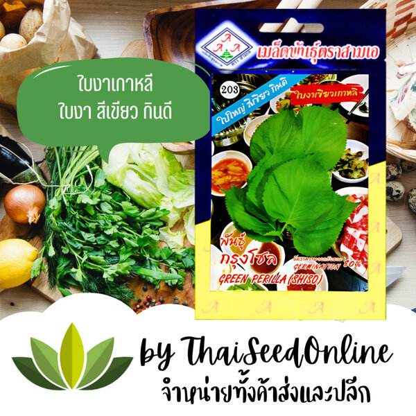 3A(สามเอ) 3A(สามเอ 3A) ใบงาเกาหลี ตราสามเอ Green Perilla
