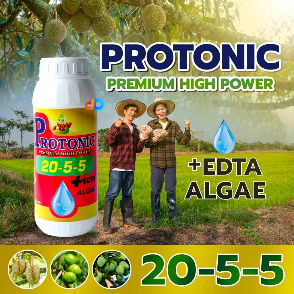ปุ๋ยน้ำ 20-5-5 + EDTA Zn S ALGAE ปุ๋ยน้ำทางใบ ขนาด 1 ลิตร