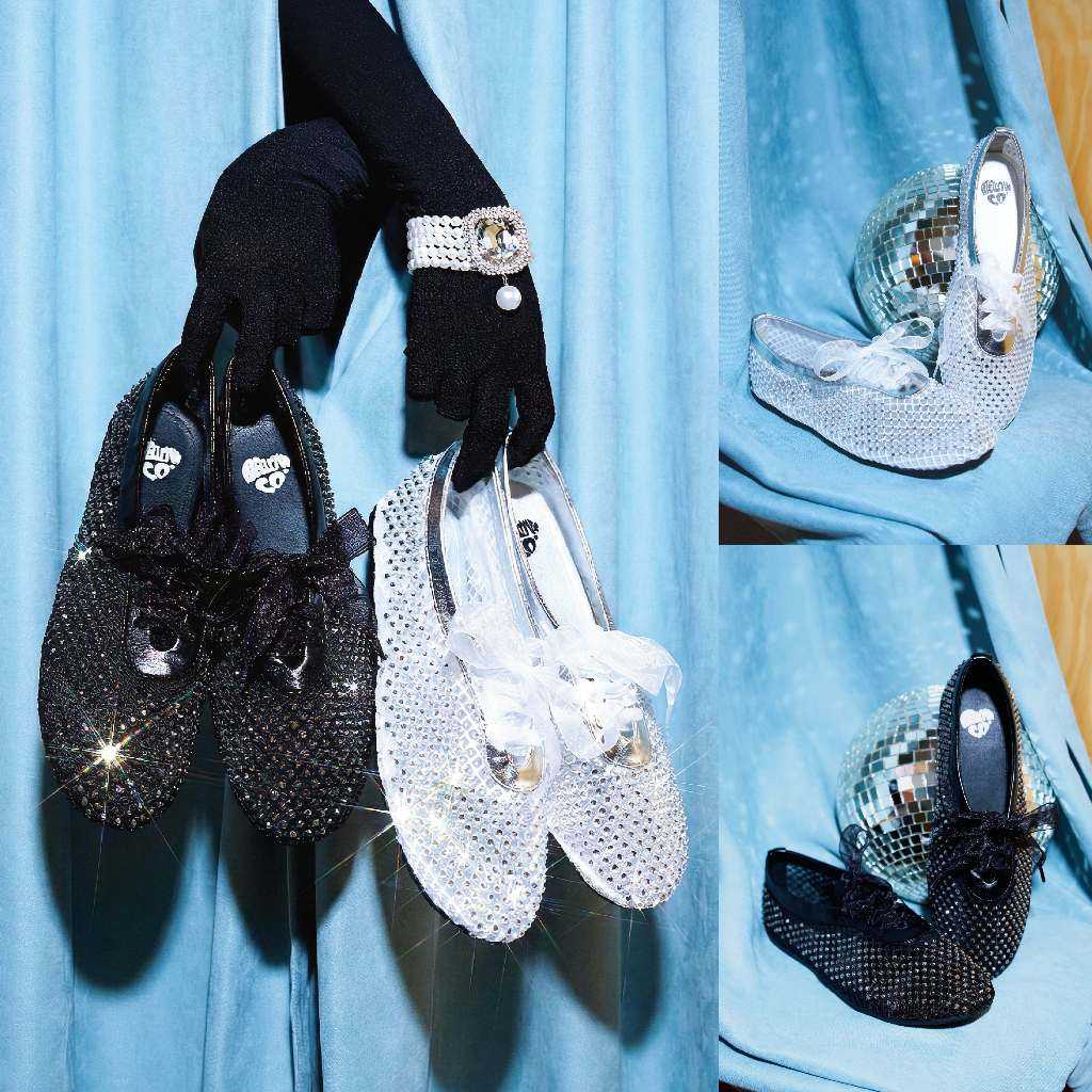 Mellowco รุ่น Twinkle Ballet Flat รองเท้าบัลเล่ต์ตกแต่งเพชร M10-5031