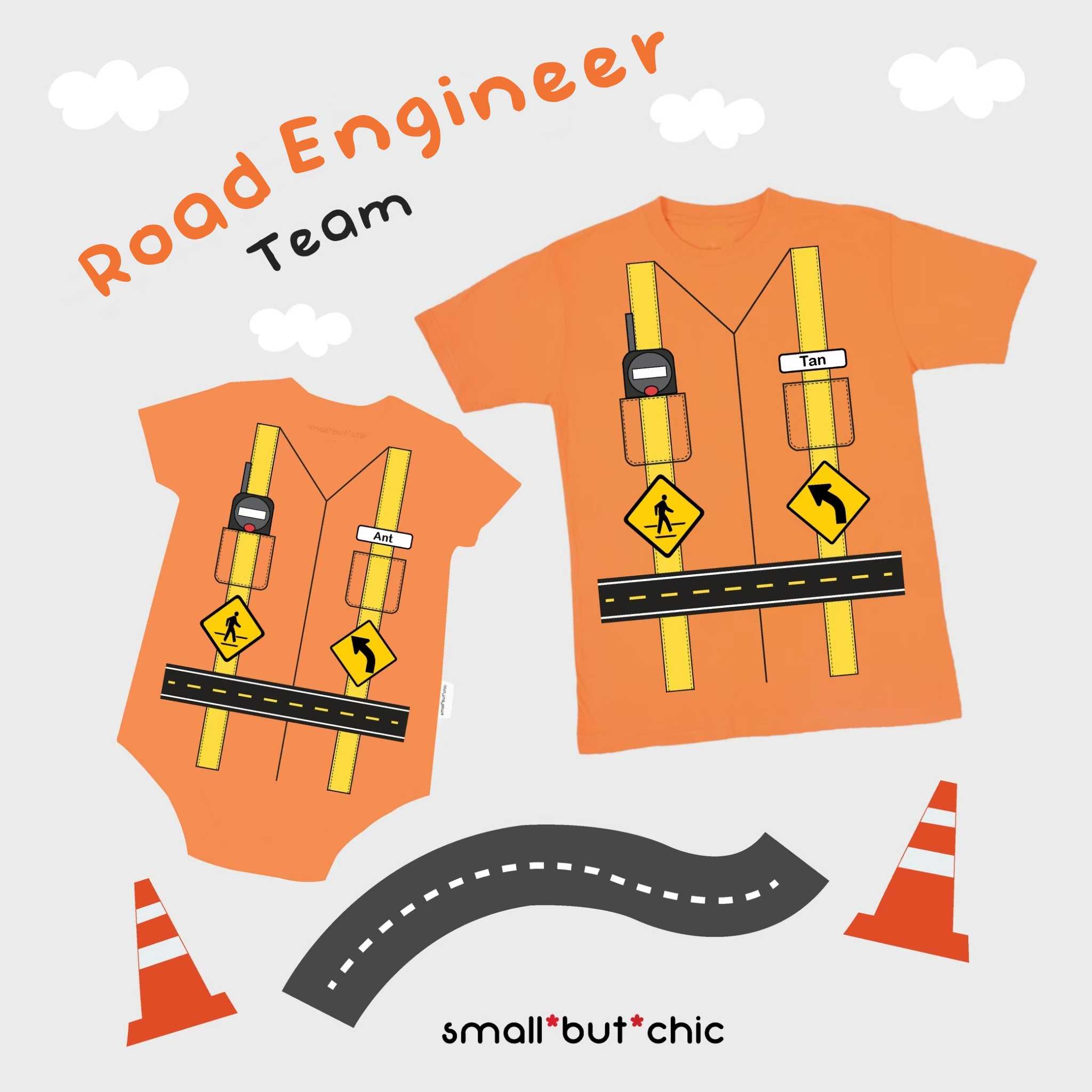 เสื้อวิศวกรทำถนน[ใส่ชื่อได้] Small Road Engineer