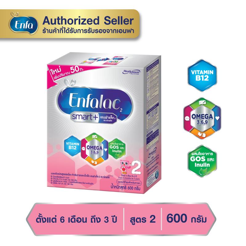 นมเอนฟาแล็ค สมาร์ทพลัส นมสูตร 2 นมผงเด็ก ขนาด 475 กรัม Enfalac Smart+ 2 นม เอนฟา แล็ค นมผง Enfa lac