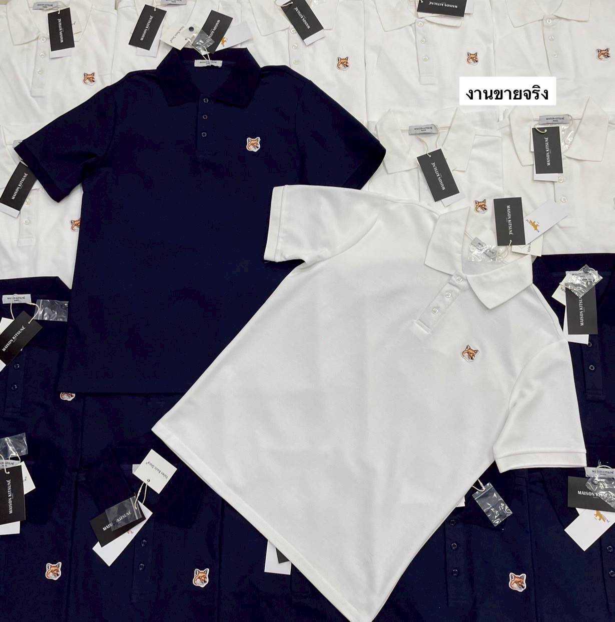 ( SALE ) MAISON KITSUNÉ FOX PATCH CLASSIC POLO SHIRT 