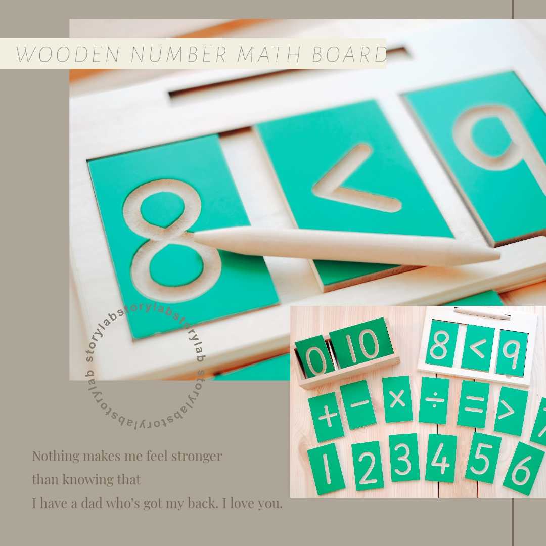 Wooden number Math Board Montessori tool