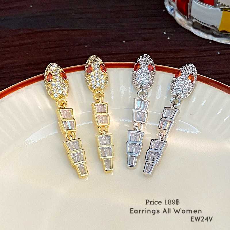 EW24V ต่างหูงู สีเงินและสีทอง  เงิน 925