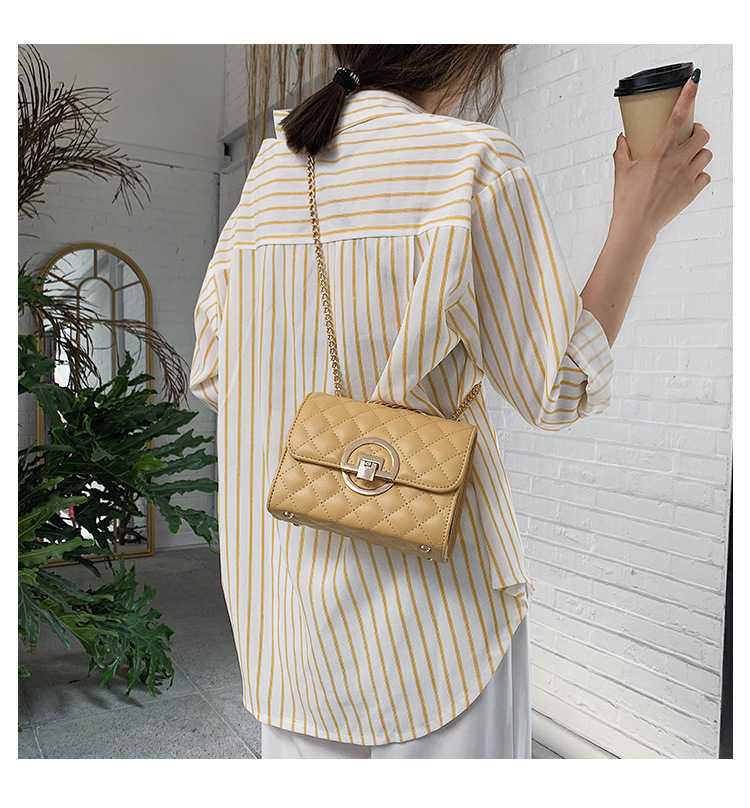 C080 🌼🍃 กระเป๋าผ้า Quilted Bag กระเป๋าหนังสะพายข้างแฟชั่นตะวันตก 🍁🍂
