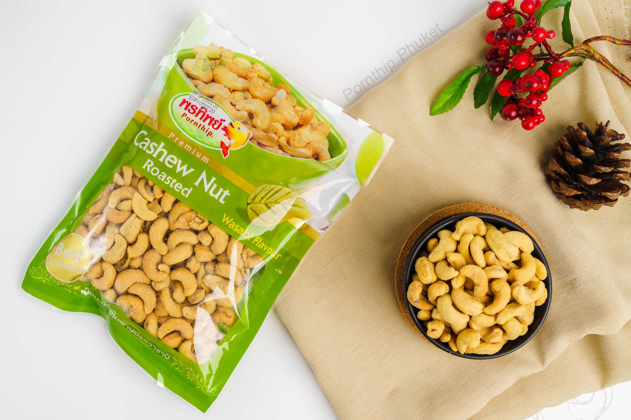 เม็ดมะม่วงหิมพานต์ รสวาซาบิ l 120g (พรทิพย์ภูเก็ต) อาหารยอดฮิต