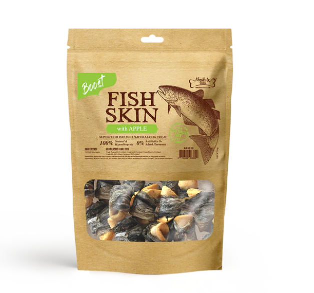 Absolute Bite Super Boost Fish Skin Dog Treat