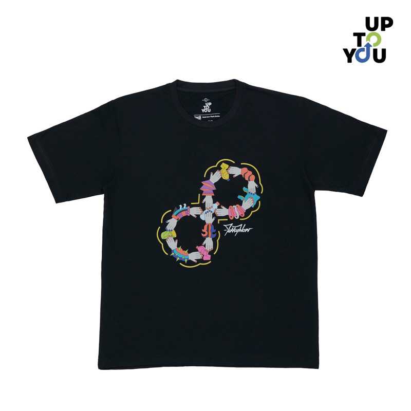UPTOYOU X TIKKYWOW T-Shirt Black Screened Full