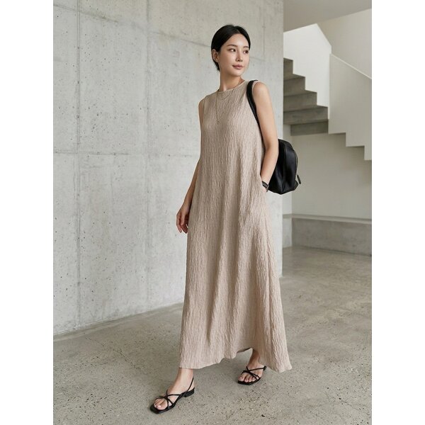 2MUAY SELECT รุ่น SU0823 ชุดเดรส SLEEVELESS BUTTON BACK DRESS 3 สี FRESS SIZE