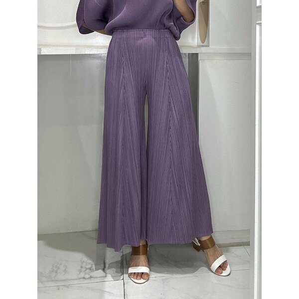 ยาว 37 นิ้ว 2MUAY GJO9019P กางเกงพลีทคุณภาพ FLARED PLEATED PANT 10 สี FREE SIZE