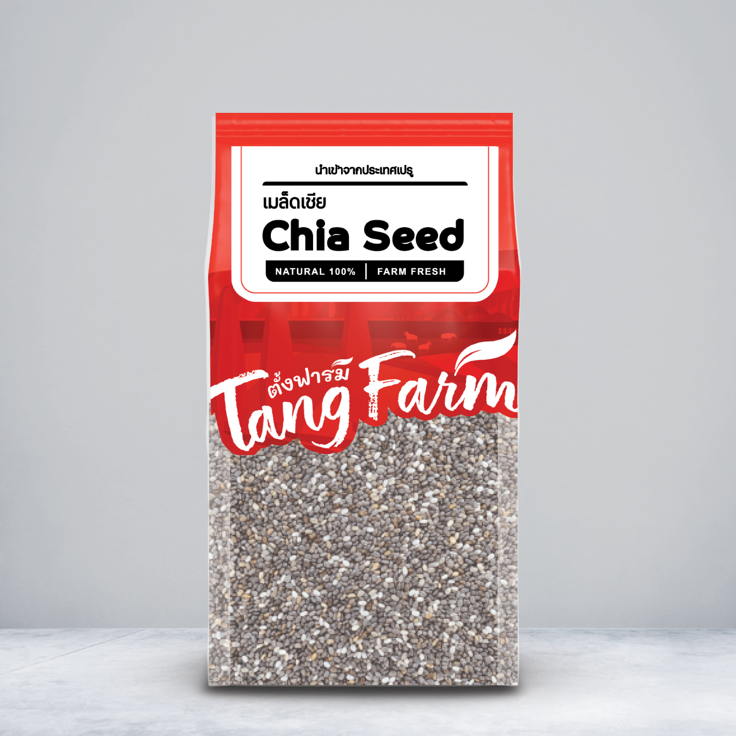 Tang Farm  เมล็ดเชีย 400 กรัม นำเข้าจากเปรู ( Chia Seed )