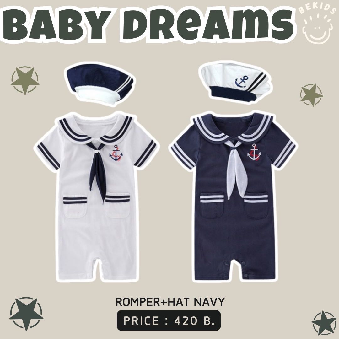 Romper+Hat Navy