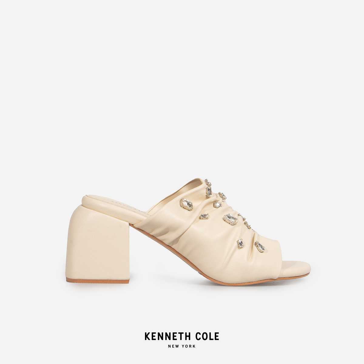 KENNETH COLE รองเท้าส้นสูงผู้หญิง รุ่น STELLA CREAM สีครีม ( HEL - RS91070PU-270 )