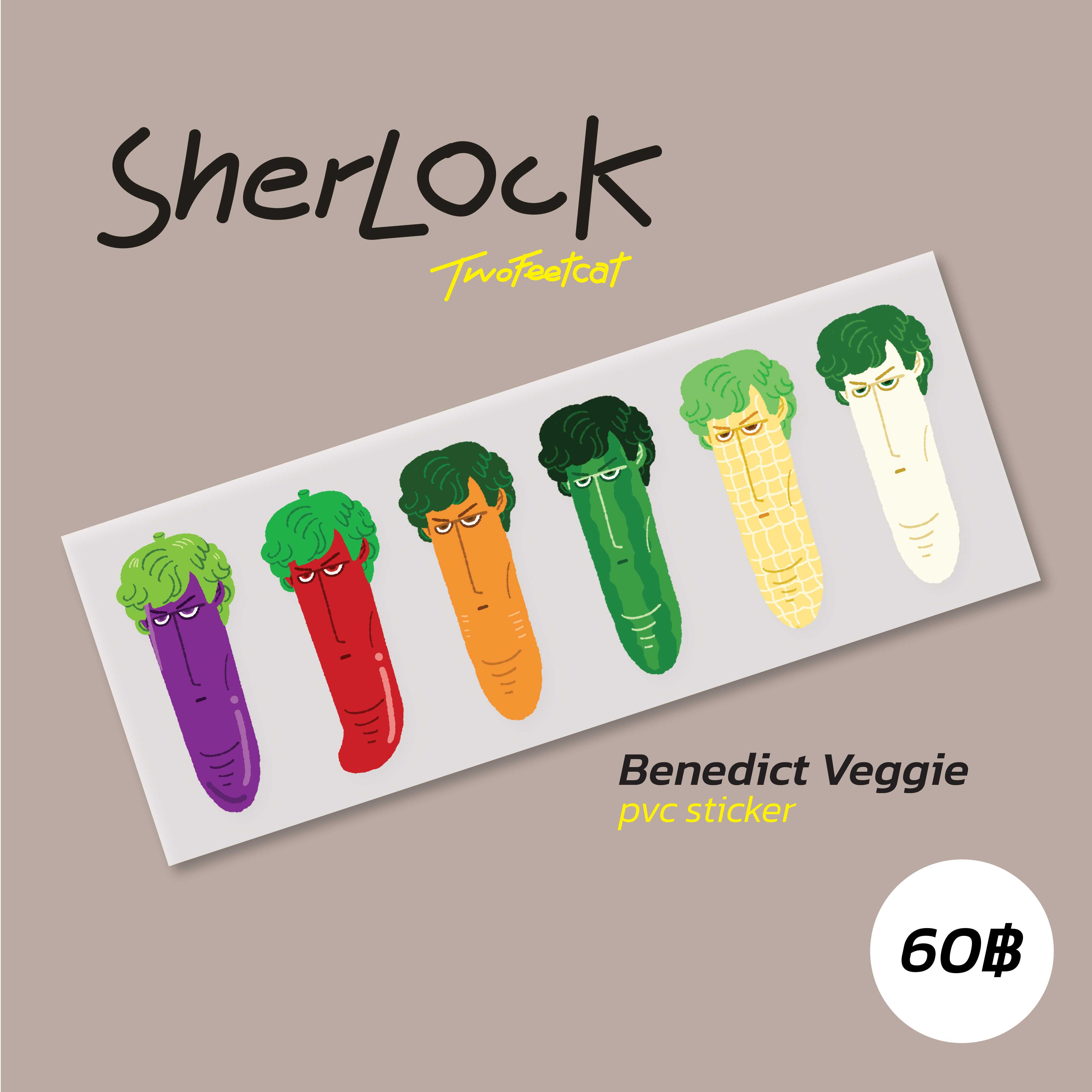Benedict Veggie Sticker sheet