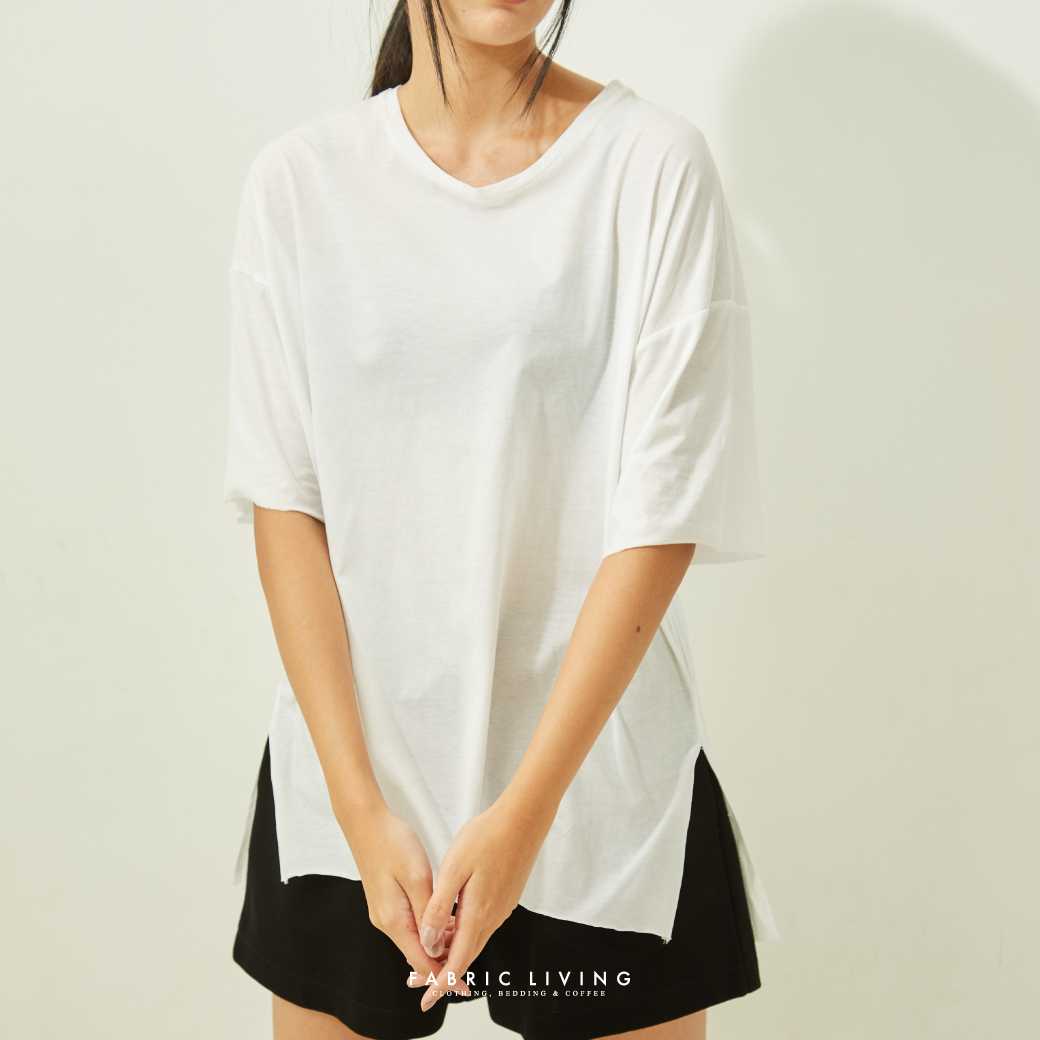 SIDE SLIT LOOSE TEE (FREE SIZE)