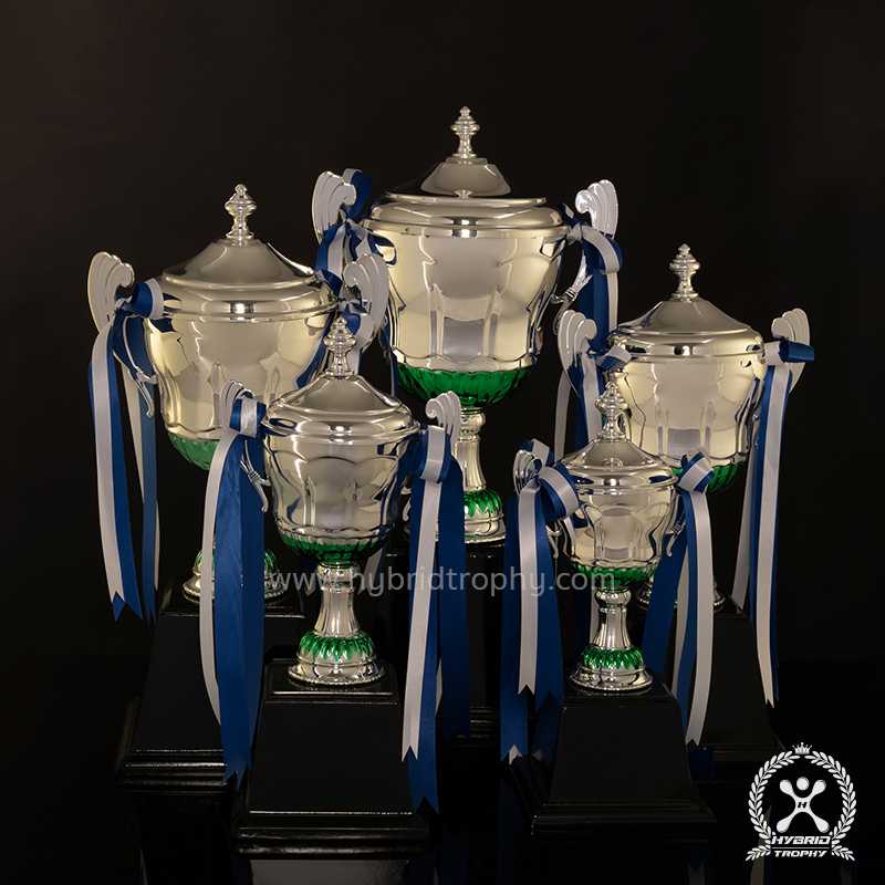 Hybrid Trophy ถ้วยรางวัลโลหะอิตาลี HYB-136 สี Green