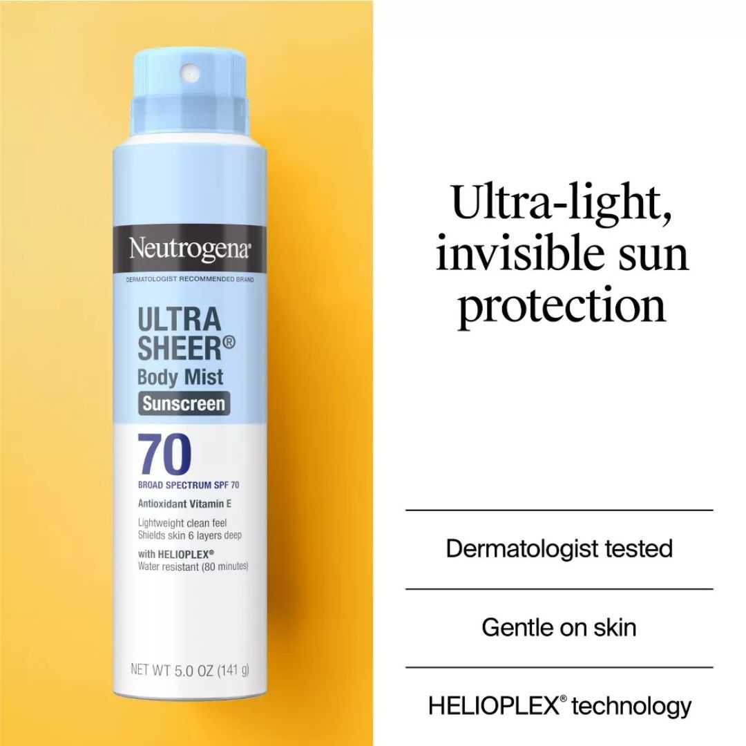 Neutrogena Ultra Sheer Dry-Touch Sunscreen Spray SPF 70 จากอเมริกา พร้อมส่ง