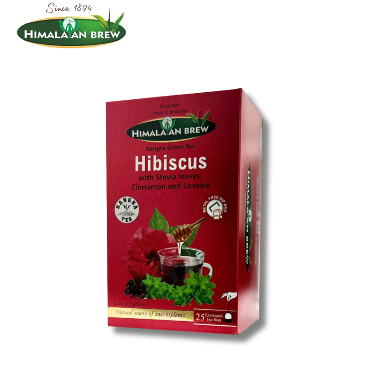 Himalayan Brew Hibiscus Green Tea (25 tea bags) (low caffeine)