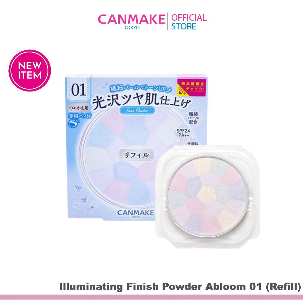 CANMAKE Illuminating Finish Powder Abloom 01 (Refill)  แป้งแฟลช เสกผิว ฟีลแกลม