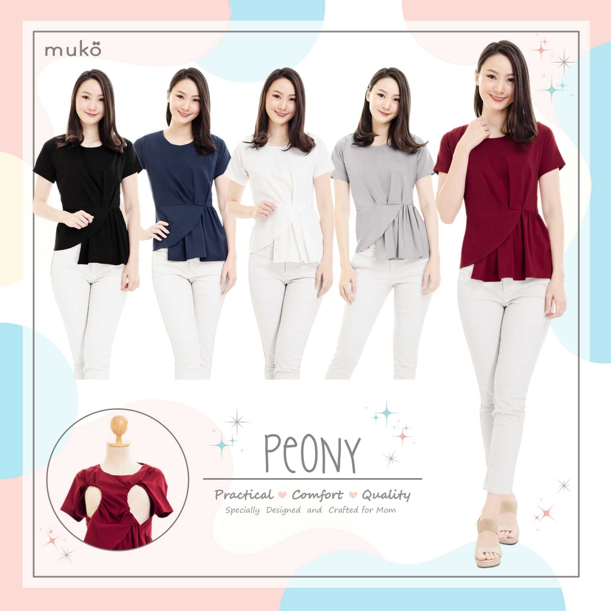 Muko Peony เสื้อเปิดให้นม คลุมท้อง BSL21 (Tops)