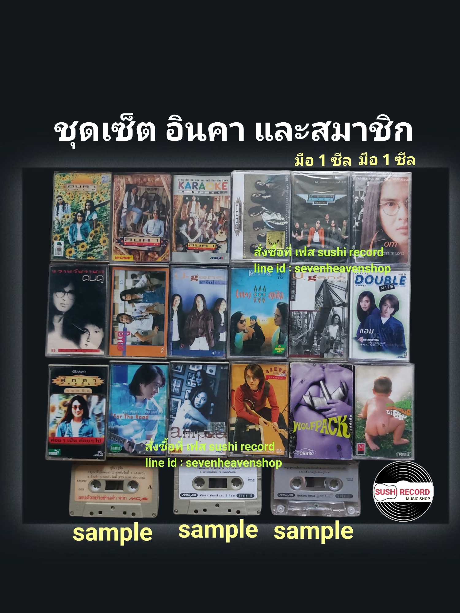 □มือ2 ชุดเซ็ต เทปเพลง อินคา และผลงานสมาชิก   □21อัลบั้ม (ลิขสิทธิ์แท้)(แนว rock).