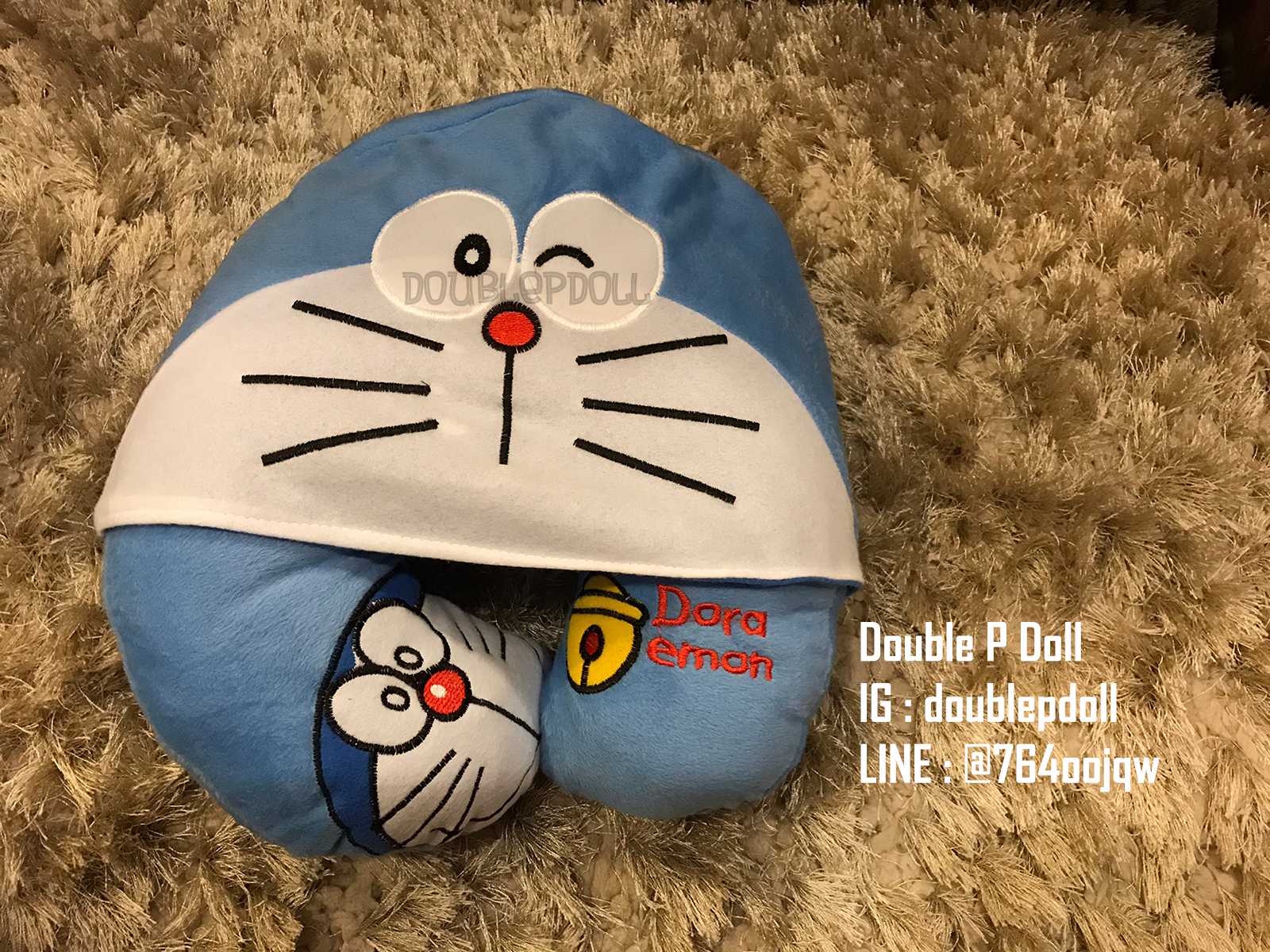 หมอนรองคอ มีฮู้ด DORAEMON โดราเอมอน - doublepdoll