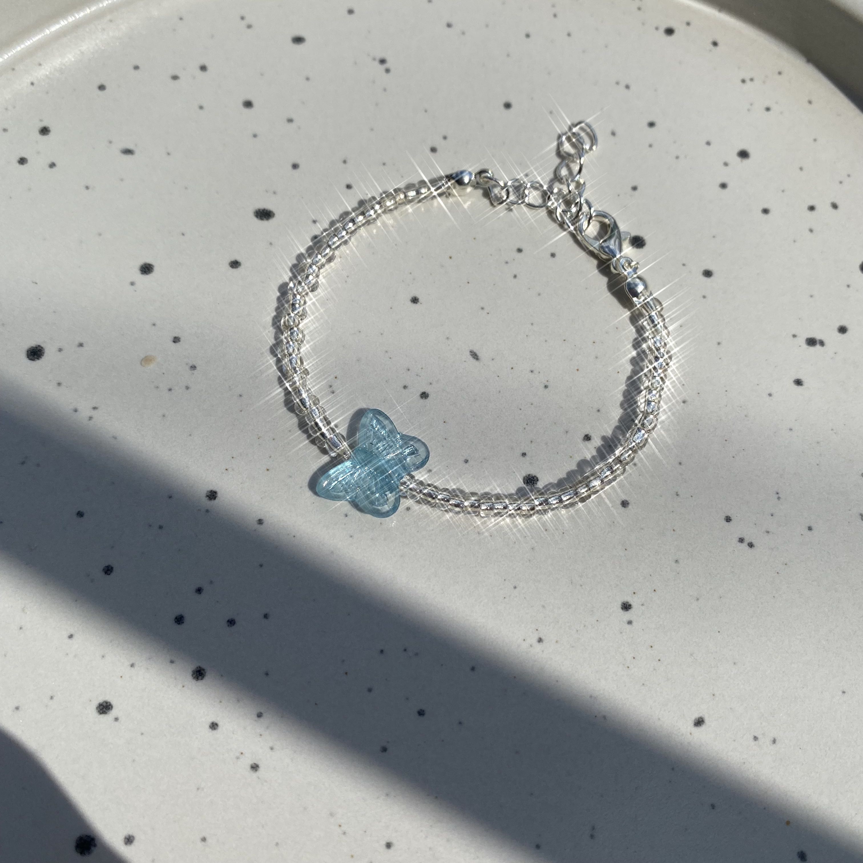 butterfly bracelet 🦋 กำไลข้อมือ ผีเสื้อ กำไลลูกปัด ⋆｡ 