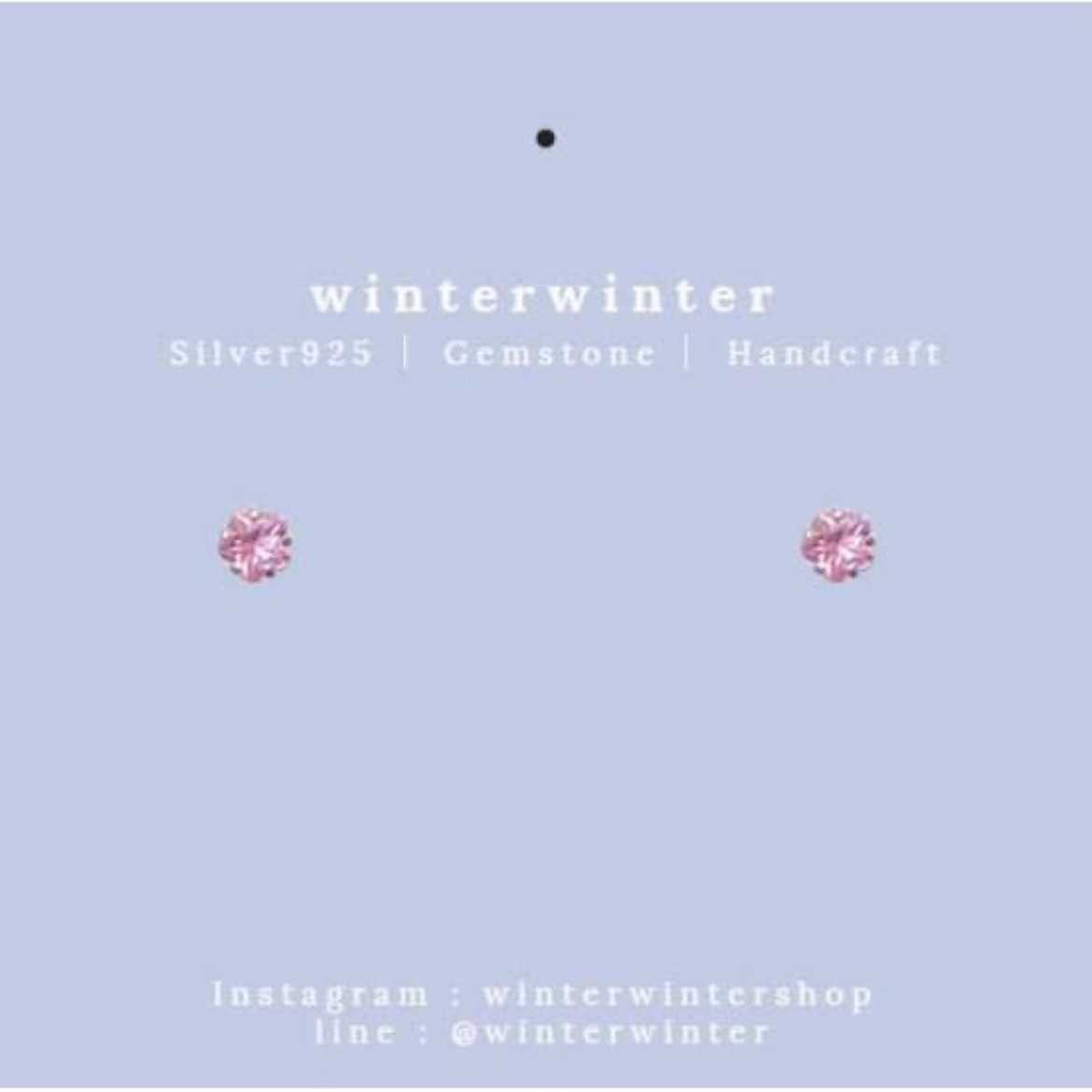 Winterwinter Jewelry Silver925 :  ต่างหูเงินแท้ ประดับเพชร cz ใส่อาบน้ำได้เลย